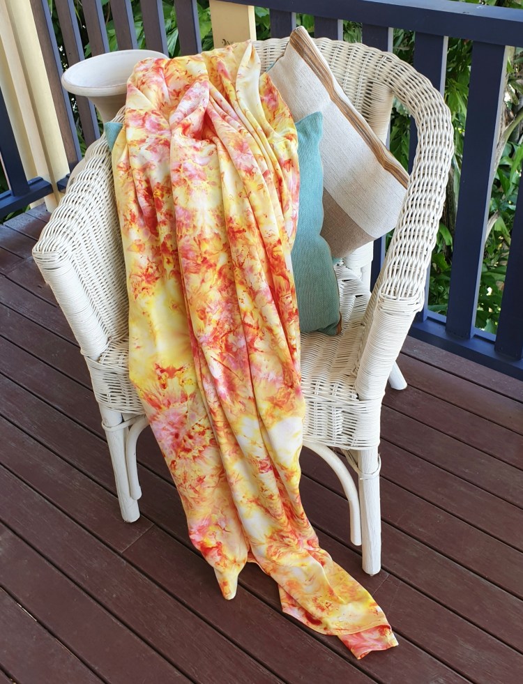 Hand dyed sarong tangerine