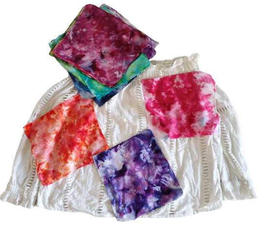 Colour swatches with white top