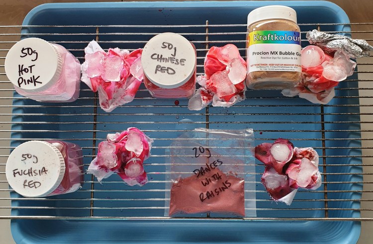 How to ice dye colour swatches